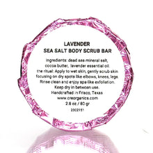 Load image into Gallery viewer, Lavender Salt Scrub Bar 2.8 oz