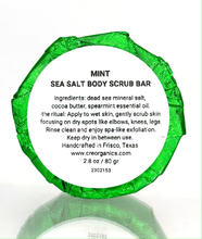 Load image into Gallery viewer, Mint Salt Scrub Bar 2.8 oz
