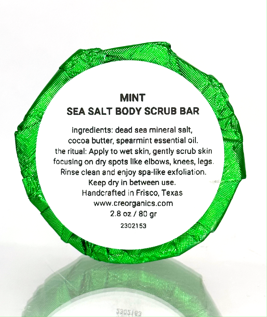 Mint Salt Scrub Bar 2.8 oz